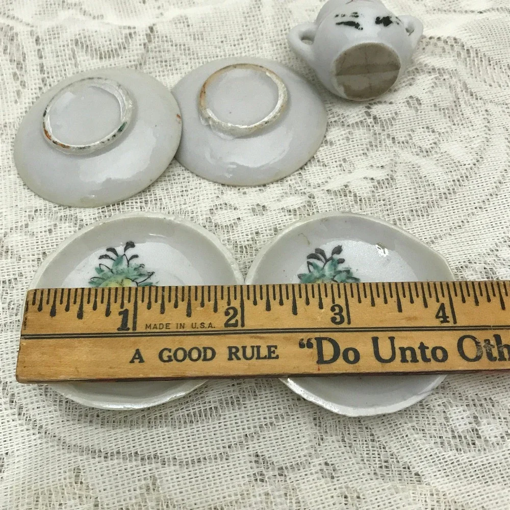 Vintage Miniature Floral Tea Set:‎ 1960s Japan Doll Dishes